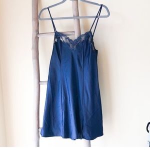 Navy blue VS satin slip